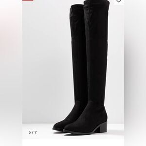 Steve Madden Georgette Black Over the Knee Boots | Size 7